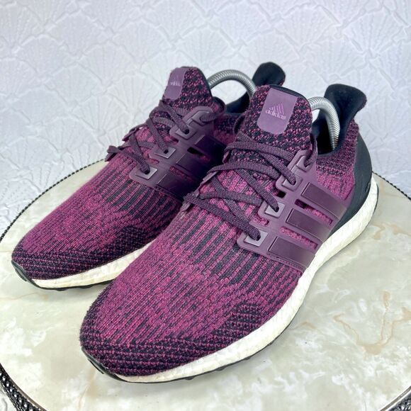 Adidas Sneakers Women 9 Burgundy Black Ultraboost 3.0 Running Athletic Gym Shoes - Picture 5 of 12